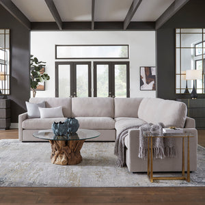 Uttermost Refuge sofa chaise with plush upholstery and modern design, showcasing a comfortable and stylish living room accent piece.