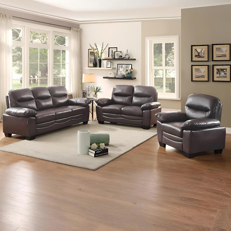 Glory Furniture Marta stationary loveseat with plush cushions and modern design, ideal for cozy living room seating.