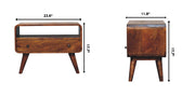 Mini Curved Media Unit - Chestnut - R&R Furniture Gallery (Fountain Valley, CA)