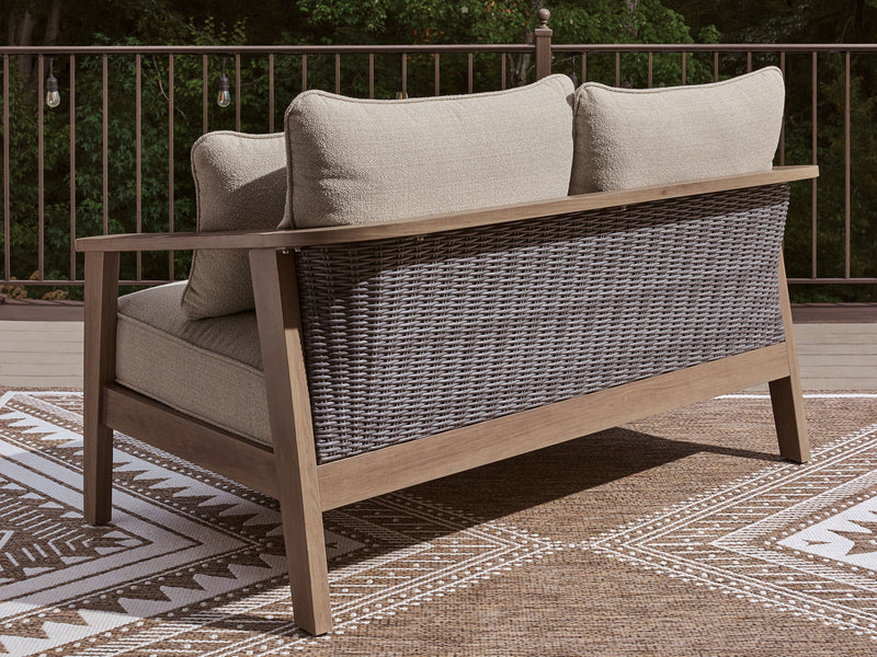 Harmony Headlands - Loveseat With Cushion - Natural / Gray - R&R Furniture Gallery (Fountain Valley, CA)