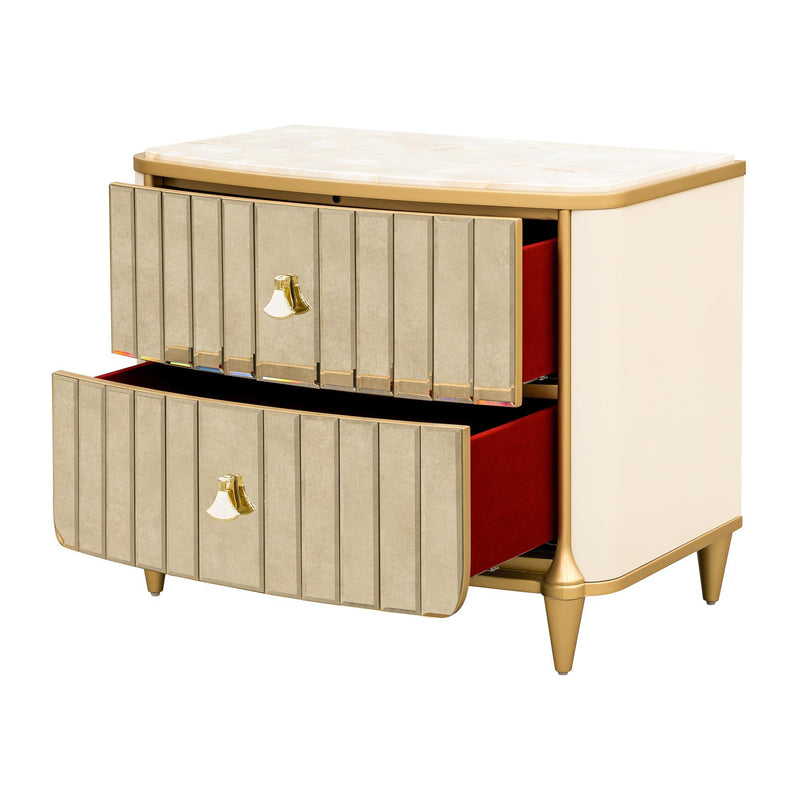 Scotts Square - Nightstand - Light Champagne - R&R Furniture Gallery (Fountain Valley, CA)