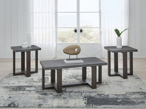 Dynnford - Occasional Table Set (Set of 3) - Gray / Brown - R&R Furniture Gallery (Fountain Valley, CA)