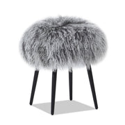 Alberta - Mongolian Sheepskin Round Ottoman - R&R Furniture Gallery (Fountain Valley, CA)
