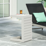 Aluminum Outdoor C - Shaped Side Table For Patio - R&R Furniture Gallery (Fountain Valley, CA)