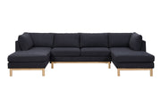 Hallie - Wide Sherpa Double Chaise U-Shape Sectional Sofa - R&R Furniture Gallery (Fountain Valley, CA)