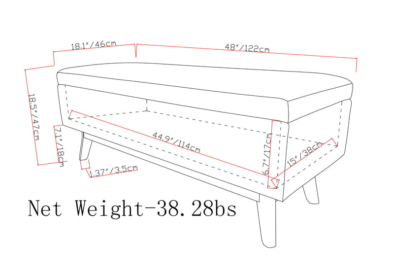 Owen - Upholstered Rectangular Storage Ottoman - R&R Furniture Gallery (Fountain Valley, CA)