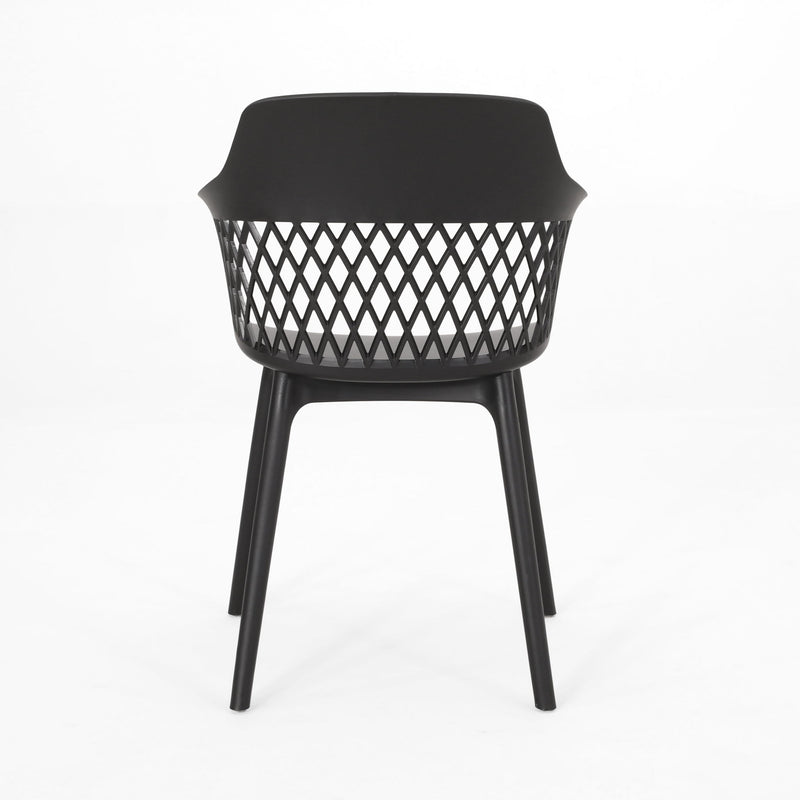 Pair of Noble House Azalea chairs in a modern design, featuring upholstered seats and sleek wooden legs.