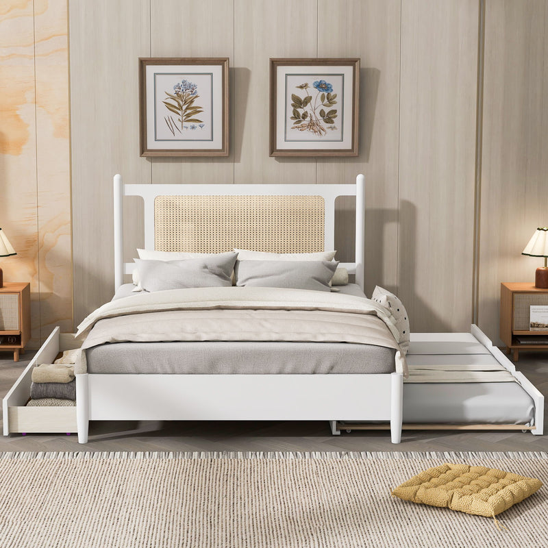 Platform Bed With 2 Big Drawers & Trundle - R&R Furniture Gallery (Fountain Valley, CA)