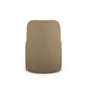 TOV Furniture Persa dining side chair with upholstered seat and backrest, wooden legs, modern design, in a neutral fabric finish.