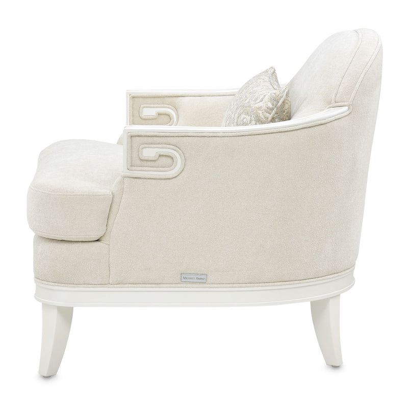 La Marisia - Chenille Matching Chair - Tranquil / Creamy Pearl - R&R Furniture Gallery (Fountain Valley, CA)