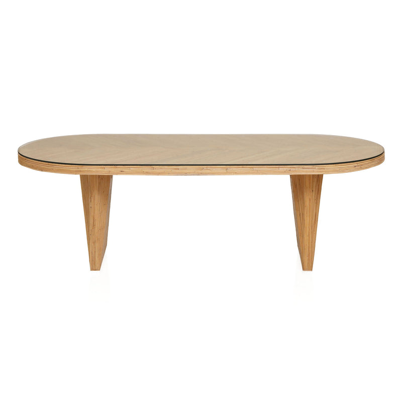 Caren - Oval Dining Table - Natural