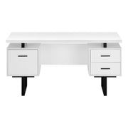 Computer Desk For Home Office, Laptop, Left, Right Set - Up, Storage Drawers, Contemporary & Modern - R&R Furniture Gallery (Fountain Valley, CA)
