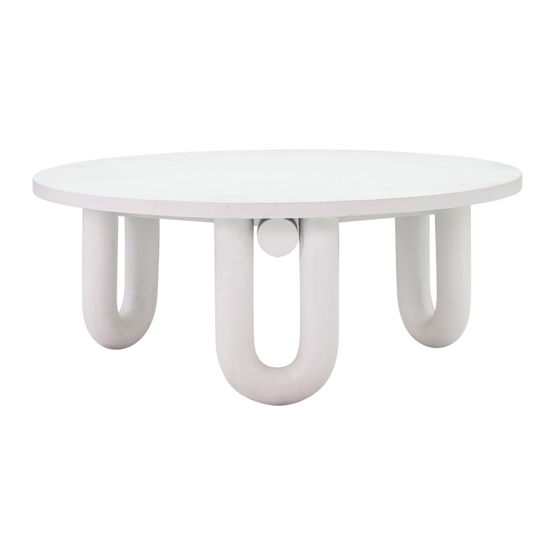 Tildy - Concrete Coffee Table - White - R&R Furniture Gallery (Fountain Valley, CA)