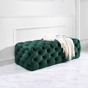 Kaylee - Velvet Ottoman - R&R Furniture Gallery (Fountain Valley, CA)