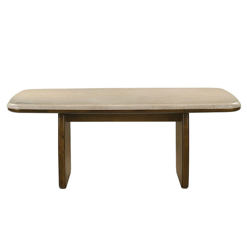 Kasha - Dining Table With Marble Top Top - Vintage Oak - R&R Furniture Gallery (Fountain Valley, CA)