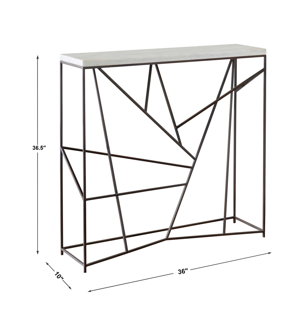 Pick Up Sticks - Console Table - Bronze / White