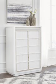 Chalanna - Five Drawer Chest - White - R&R Furniture Gallery (Fountain Valley, CA)