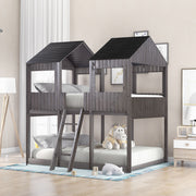 Bunk Bed With Roof, Window, Guardrail, Ladder - R&R Furniture Gallery (Fountain Valley, CA)