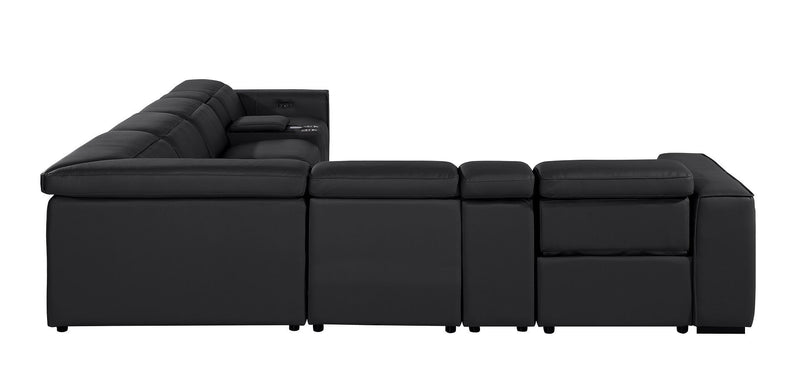 1224 - 8-Piece L-Shaped Sectional Sofa In With 3 Power Recliners & Power Headrests