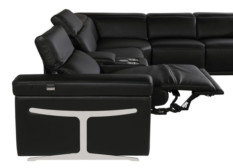 1126 - 8-Piece U-Shaped Sectional Sofa In With 4 Power Recliners & Power Headrests