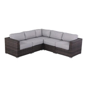 Luxurious Wicker Patio Sectional With Weather Resistant Sunbrella Cushions - R&R Furniture Gallery (Fountain Valley, CA)