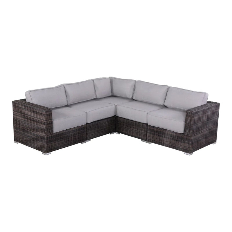 Luxurious Wicker Patio Sectional With Weather Resistant Sunbrella Cushions - R&R Furniture Gallery (Fountain Valley, CA)