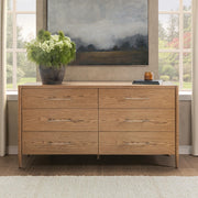 Alisen 6 Drawer Dresser by Classic Home featuring a Napa Grove finish with sleek wood drawers and modern hardware.