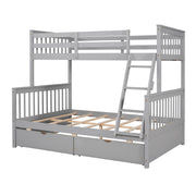 DreamHaus bunk bed with ladders and two storage drawers, featuring a sturdy frame and space-saving design for kids' bedrooms.