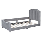 Upholstered Daybed With Classic Stripe Shaped Headboard - R&R Furniture Gallery (Fountain Valley, CA)
