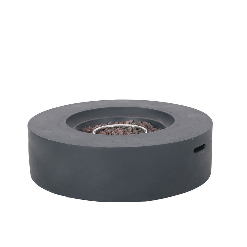 Modern Lightweight Concrete Outdoor Circular Fire Pit 50, 000 Btu