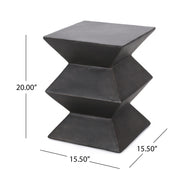Outdoor lightweight concrete side table by Noble House with a copper finish, ideal for patio or garden decor.
