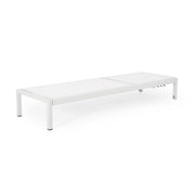 Noble House outdoor patio chaise lounge with five adjustable reclining positions, featuring cushioned seating for outdoor relaxation.