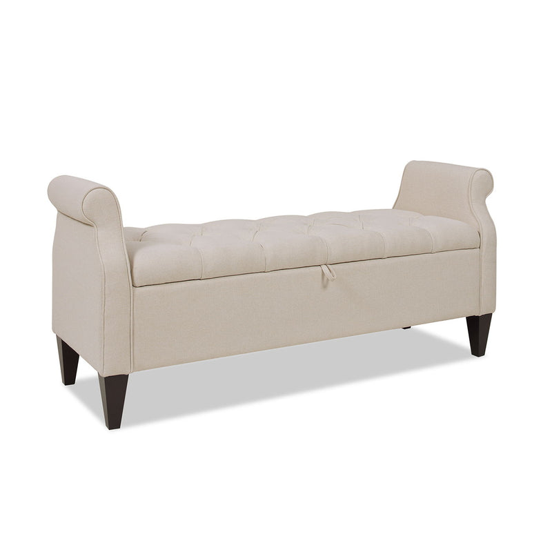 Jacqueline - Tufted Roll Arm Storage Bench - R&R Furniture Gallery (Fountain Valley, CA)