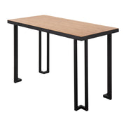Lumi Source Roman industrial desk with black metal frame and natural wood tabletop, ideal for modern home or office workspace.
