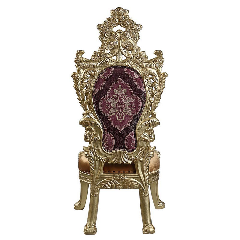 Bernadette - Side Chair (Set of 2) - Pattern Fabric & Gold - R&R Furniture Gallery (Fountain Valley, CA)