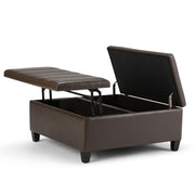 Ellis - Coffee Table Storage Ottoman Contemporary Design - R&R Furniture Gallery (Fountain Valley, CA)