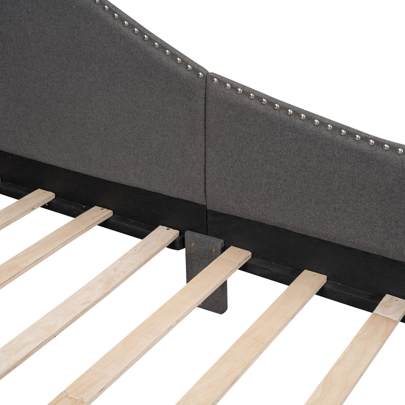 Upholstered Daybed With Headboard And Armrest, Support Legs - R&R Furniture Gallery (Fountain Valley, CA)