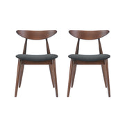 Retro Dining Chairs With Ergonomic Back (Set of 2) - R&R Furniture Gallery (Fountain Valley, CA)