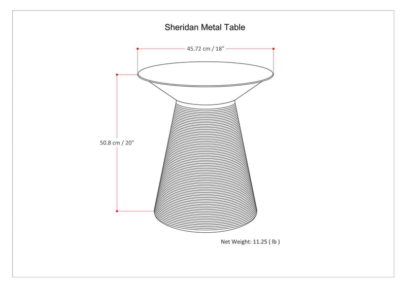 Sheridan - Handcrafted Metal Accent Table - R&R Furniture Gallery (Fountain Valley, CA)