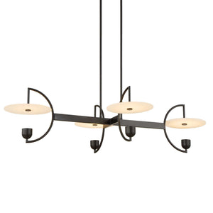 Kyoto - 4 Light Linear LED Chandelier - Black