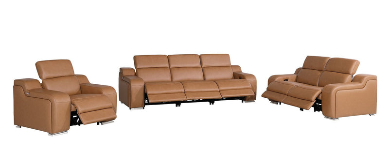 1116 - 6-Piece Modular Power Reclining Sofa, Loveseat & Chair Set In With 6 Power Recliners & Power Headrests