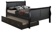 Elegant Glory Furniture trundle bed with classic design, featuring a wooden frame and storage drawer, ideal for space-saving bedrooms.