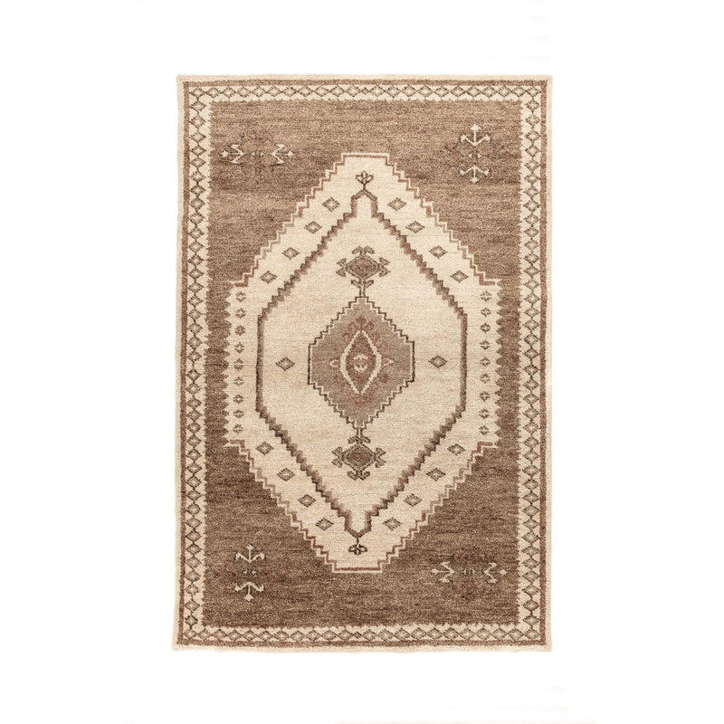 Classic Home Luxor hand-knotted area rug with intricate patterns and warm colors, suitable for living room or bedroom decor.