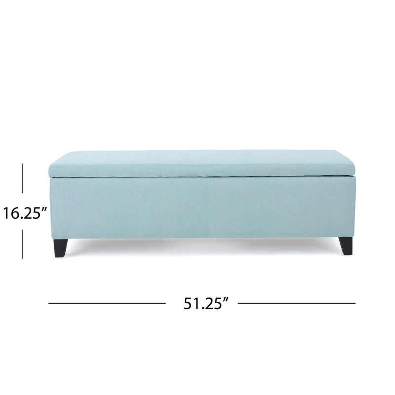 Contemporary Storage Ottoman Bench With Upholstery - R&R Furniture Gallery (Fountain Valley, CA)