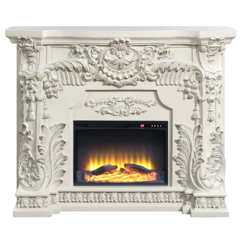 Adara - Fireplace - Antique White - R&R Furniture Gallery (Fountain Valley, CA)