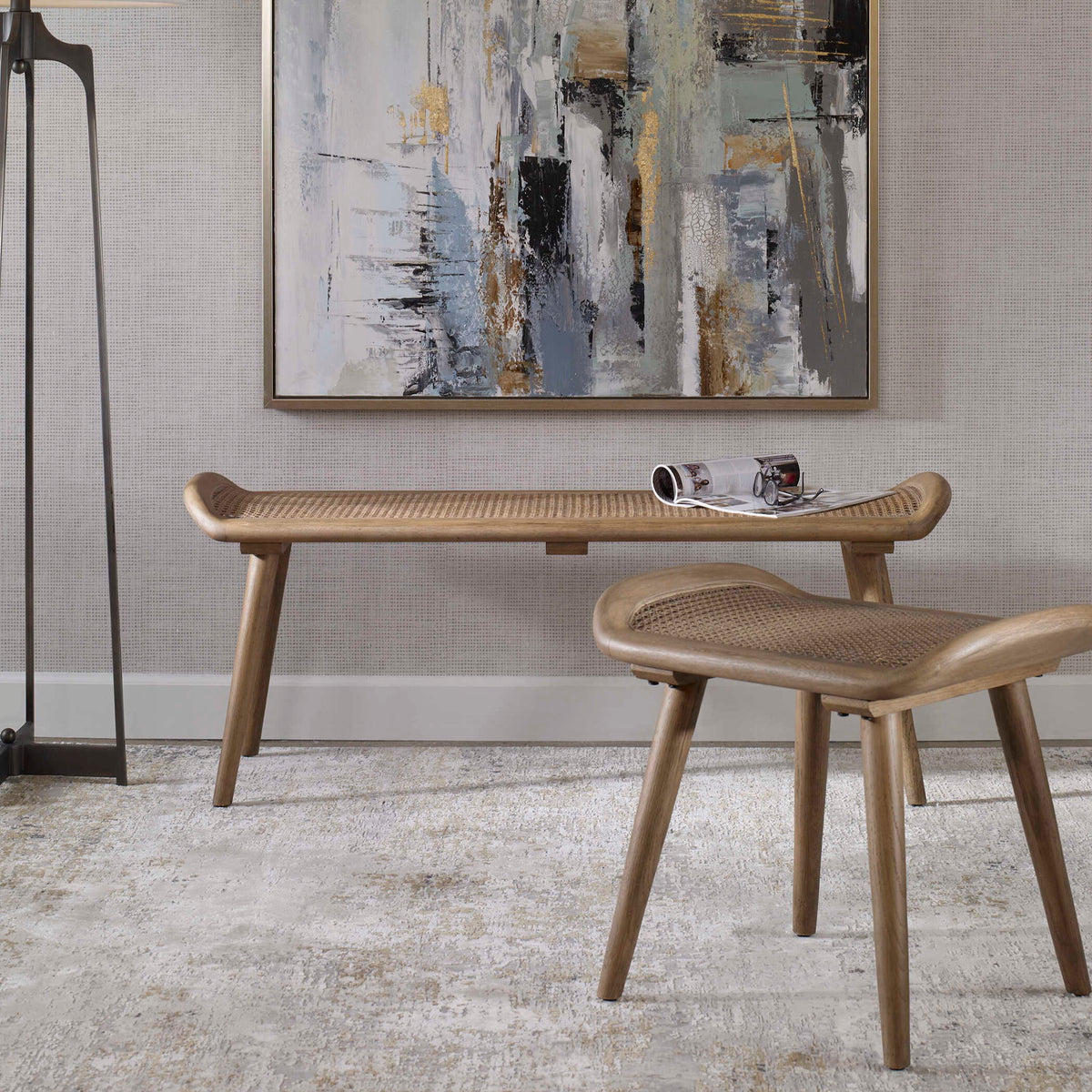 Arne - Scandinavian Small Bench - Light Brown