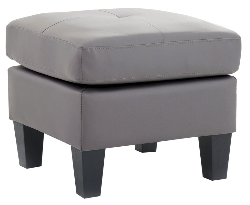 Upholstered casual ottoman by Glory Furniture with a stylish fabric cover, ideal for modern living room or seating area.
