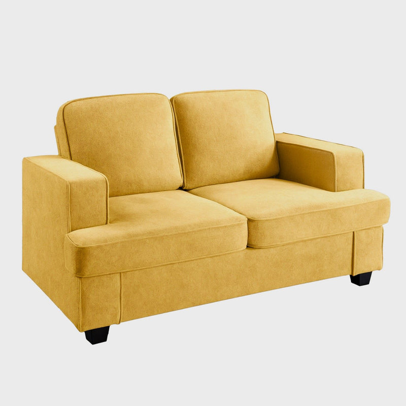 Modern Loveseat, Comfortable 2 Seater Couch With Deep Seating, Loose Back Cushions, Wide Arms - R&R Furniture Gallery (Fountain Valley, CA)