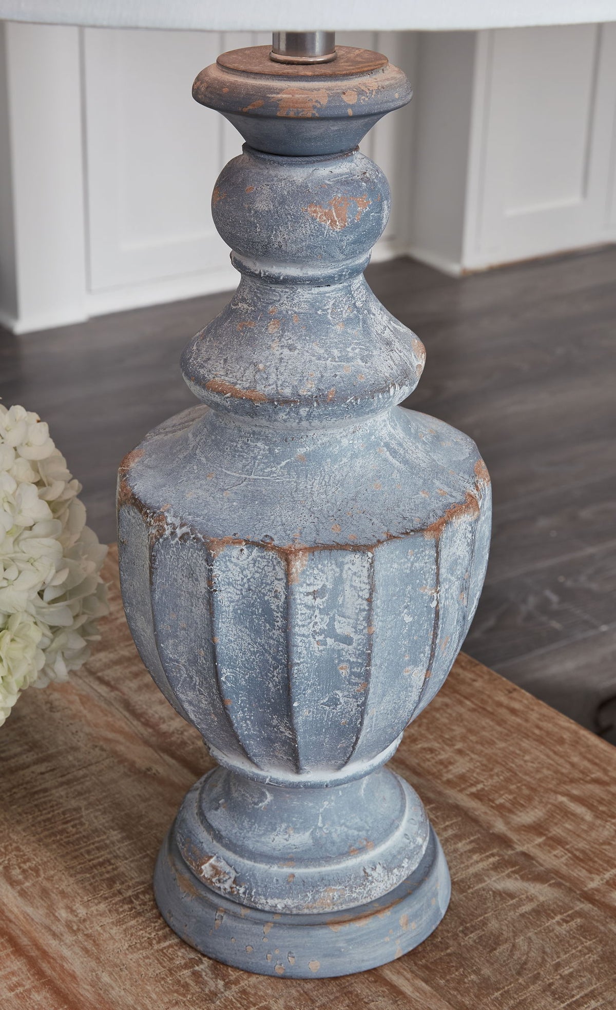 Cylerick - Terracotta Table Lamp - Antique Blue - R&R Furniture Gallery (Fountain Valley, CA)