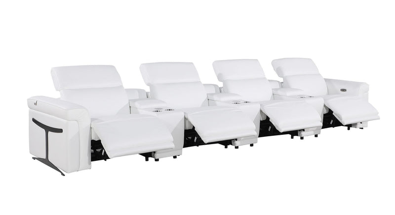 1126 - 7-Piece Modular Power Reclining Sofa In With 4 Power Recliners & Power Headrests